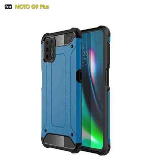 For Motorola Moto G9 Plus Magic Armor TPU + PC Combination Case(Blue)