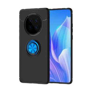 For Huawei Mate 40 Metal Ring Holder 360 Degree Rotating TPU Case(Black+Blue)