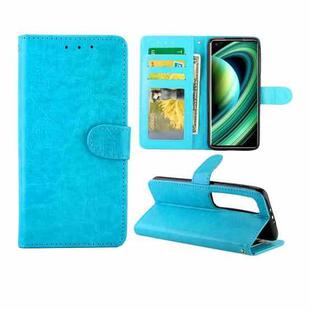 For Xiaomi Mi 10 Ultra Crazy Horse Texture Leather Horizontal Flip Protective Case with Holder & Card Slots & Wallet & Photo Frame(baby Blue)