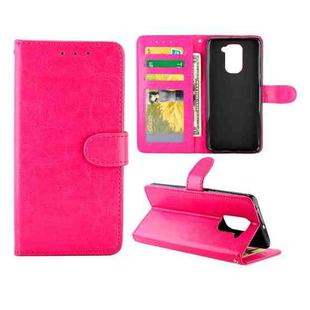 For Xiaomi Redmi 10X(4G)/Redmi Note9 Crazy Horse Texture Leather Horizontal Flip Protective Case with Holder & Card Slots & Wallet & Photo Frame(Magenta)