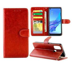 For OPPO A53 Crazy Horse Texture Leather Horizontal Flip Protective Case with Holder & Card Slots & Wallet & Photo Frame(Brown)