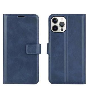 For iPhone 12 Pro Max Retro Calf Pattern Buckle Horizontal Flip Leather Case with Holder & Card Slot & Wallet(Blue)