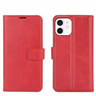 For iPhone 12 mini Retro Calf Pattern Buckle Horizontal Flip Leather Case with Holder & Card Slot & Wallet (Red)