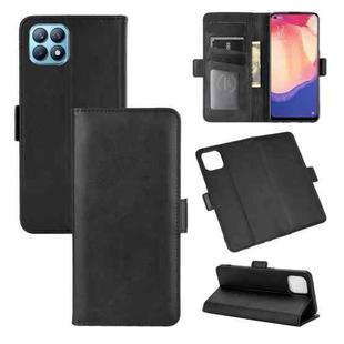 For OPPO Reno4 SE Dual-side Magnetic Buckle Horizontal Flip Leather Case with Holder & Card Slots & Wallet(Black)