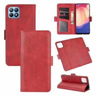 For OPPO Reno4 SE Dual-side Magnetic Buckle Horizontal Flip Leather Case with Holder & Card Slots & Wallet(Red)