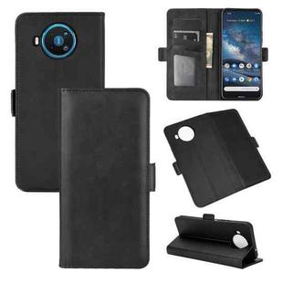For Nokia 8.3 Dual-side Magnetic Buckle Horizontal Flip Leather Case with Holder & Card Slots & Wallet(Black)