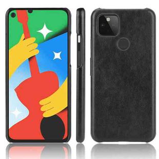 For Google Pixel 5 Shockproof Litchi Texture PC + PU Case(Black)