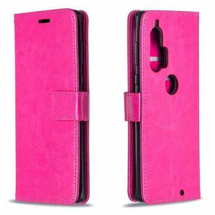 For Motorola Edge+ Crazy Horse Texture Horizontal Flip Leather Case with Holder & Card Slots & Wallet & Photo Frame(Rose)