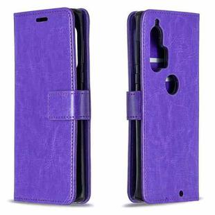 For Motorola Edge+ Crazy Horse Texture Horizontal Flip Leather Case with Holder & Card Slots & Wallet & Photo Frame(Purple)