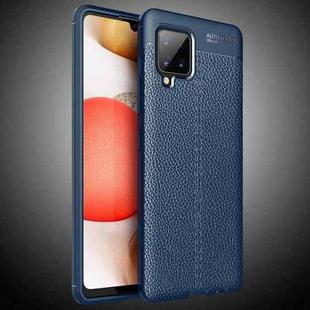 For Samsung Galaxy A42 5G Litchi Texture TPU Shockproof Case(Navy Blue)