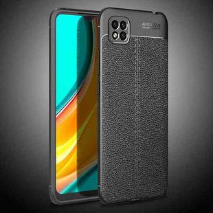 For Xiaomi Poco C3 Litchi Texture TPU Shockproof Case(Black)