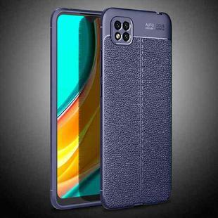 For Xiaomi Poco C3 Litchi Texture TPU Shockproof Case(Navy Blue)