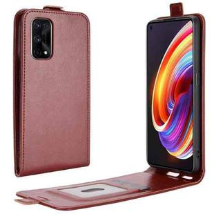 For OPPO Realme X7 Pro R64 Texture Single Vertical Flip Leather Protective Case with Card Slots & Photo Frame(Brown)