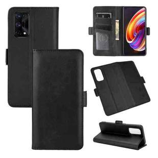 For OPPO Realme X7 Pro Dual-side Magnetic Buckle Horizontal Flip Leather Case with Holder & Card Slots & Wallet(Black)