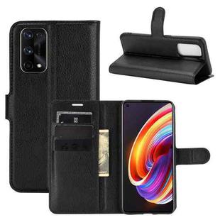 For OPPO Realme X7 Pro Litchi Texture Horizontal Flip Protective Case with Holder & Card Slots & Wallet(Black)