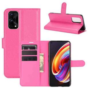 For OPPO Realme X7 Pro Litchi Texture Horizontal Flip Protective Case with Holder & Card Slots & Wallet(Rose Red)