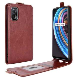 For Oppo Realme X7 R64 Texture Single Vertical Flip Leather Protective Case with Card Slots & Photo Frame(Brown)