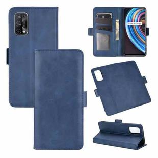 For Oppo Realme X7 Dual-side Magnetic Buckle Horizontal Flip Leather Case with Holder & Card Slots & Wallet(Dark Blue)