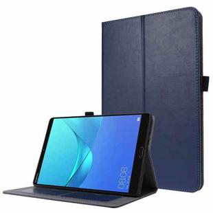 For Huawei MatePad T 10s 2-Folding Business Horizontal Flip PU Leather Case with Card Slots & Holder(DeepBlue)