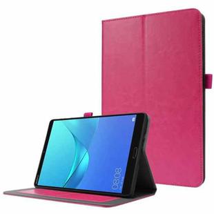 For Huawei MatePad T 10s 2-Folding Business Horizontal Flip PU Leather Case with Card Slots & Holder(RoseRed)
