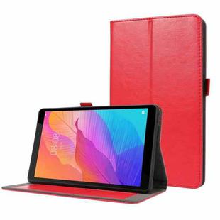 For Huawei MatePad T8 8.0 2-Folding Business Horizontal Flip PU Leather Case with Card Slots & Holder(Red)