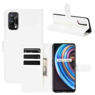 For OPPO Realme X7 Litchi Texture Horizontal Flip Protective Case with Holder & Card Slots & Wallet(White)