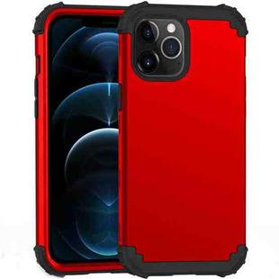 For iPhone 12 Pro Max PC+ Silicone Three-piece Anti-drop Mobile Phone Protective Back Cover(Red)