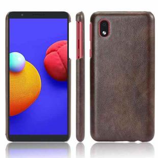 For Samsung Galaxy A01 Core / M01 Core Shockproof Litchi Texture PC + PU Case(Brown)