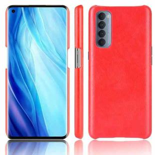 For OPPO Reno4 Pro 4G (Foreign India Version)  Shockproof Litchi Texture PC + PU Case(Red)