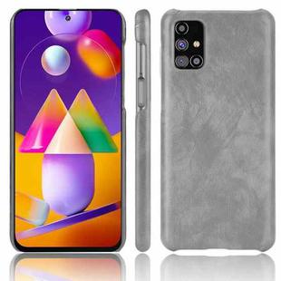 For Samsung Galaxy M31s Shockproof Litchi Texture PC + PU Case(Gray)