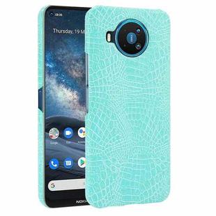 For Nokia 8.3 Shockproof Crocodile Texture PC + PU Case(Light green)