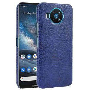 For Nokia 8.3 Shockproof Crocodile Texture PC + PU Case(Blue)