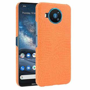 For Nokia 8.3 Shockproof Crocodile Texture PC + PU Case(Orange)