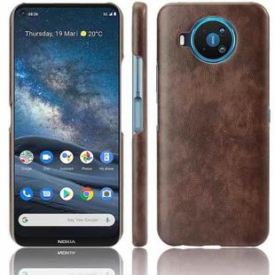 For Nokia 8.3 Shockproof Litchi Texture PC + PU Case(Brown)