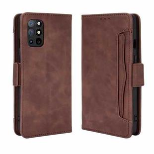 For OnePlus 8T Wallet Style Skin Feel Calf Pattern Leather Case with Separate Card Slot(Brown)