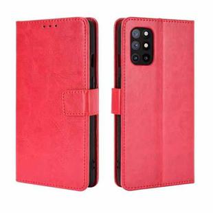 For OnePlus 8T Retro Crazy Horse Texture Horizontal Flip Leather Case with Holder & Card Slots & Photo Frame(Red)