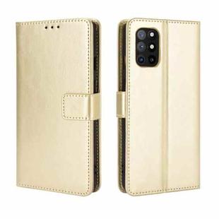 For OnePlus 8T Retro Crazy Horse Texture Horizontal Flip Leather Case with Holder & Card Slots & Photo Frame(Gold)