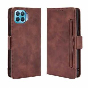 For OPPO F17 Pro / A93 / Reno4 Lite Wallet Style Skin Feel Calf Pattern Leather Case with Separate Card Slot(Brown)