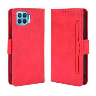 For OPPO F17 Pro / A93 / Reno4 Lite Wallet Style Skin Feel Calf Pattern Leather Case with Separate Card Slot(Red)