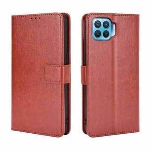 For OPPO F17 Pro /A93 /Reno4 Lite Retro Crazy Horse Texture Horizontal Flip Leather Case , with Holder & Card Slots & Photo Frame(Brown)