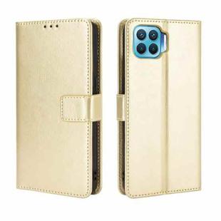 For OPPO F17 Pro /A93 /Reno4 Lite Retro Crazy Horse Texture Horizontal Flip Leather Case , with Holder & Card Slots & Photo Frame(Gold)