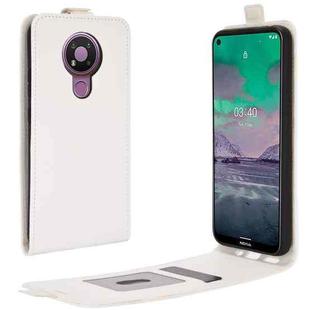 For Nokia 3.4 R64 Texture Single Vertical Flip Leather Protective Case with Card Slots & Photo Frame(White)