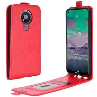 For Nokia 3.4 R64 Texture Single Vertical Flip Leather Protective Case with Card Slots & Photo Frame(Red)