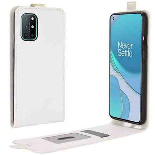 For OnePlus 8T R64 Texture Single Vertical Flip Leather Protective Case with Card Slots & Photo Frame(White)