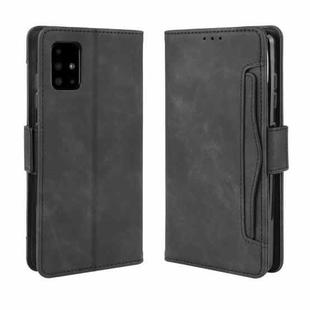 For Samsung Galaxy M51 Wallet Style Skin Feel Calf Pattern Leather Case with Separate Card Slot(Black)