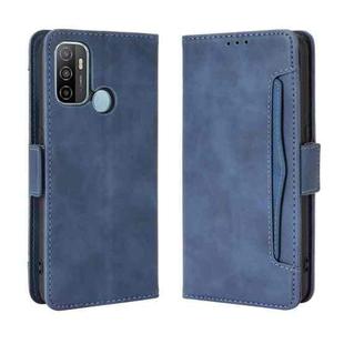 For OPPO A53 2020 / A53S 2020 / A33 Wallet Style Skin Feel Calf Pattern Leather Case with Separate Card Slot(Blue)