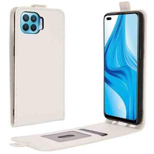 For OPPO F17 Pro R64 Texture Single Vertical Flip Leather Protective Case with Card Slots & Photo Frame(White)