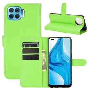 For OPPO F17 Pro Litchi Texture Horizontal Flip Protective Case with Holder & Card Slots & Wallet(Green)