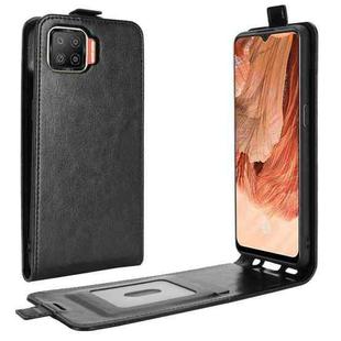 For OPPO F17 R64 Texture Single Vertical Flip Leather Protective Case with Card Slots & Photo Frame(Black)