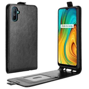 For OPPO Realme C3 without Fingerprint  R64 Texture Single Vertical Flip Leather Protective Case with Card Slots & Photo Frame(Black)